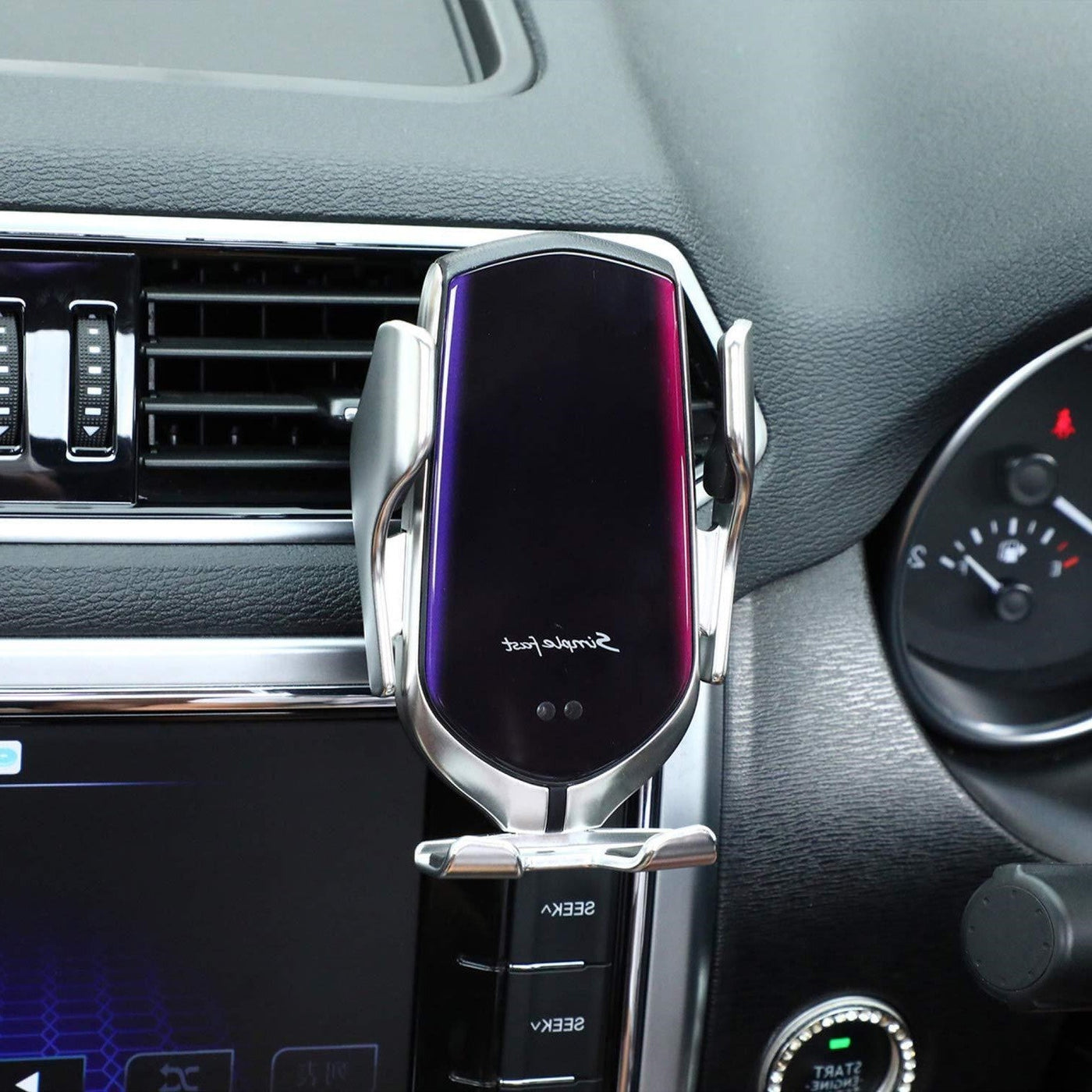 Automatische Klem Draadloze Auto Telefoonhouder en Oplader Bevestiging