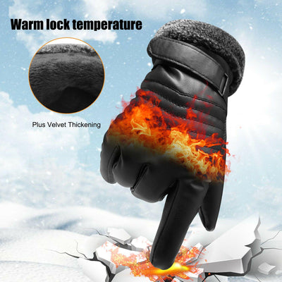 Guanti Invernali Impermeabili in Pelle per Sci a -30℃ | Compatibili con Touchscreen