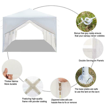 10' x 30' Bianco Tenda Portatile per Feste