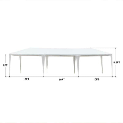 10' x 30' Bianco Tenda Portatile per Feste
