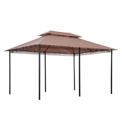 Gazebo Esterno Ventilato a Due Livelli 10'x13' in Acciaio per BBQ e Feste