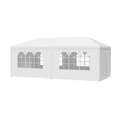 Gazebo da Giardino per Feste 10 x 20' con 6 Pannelli Laterali