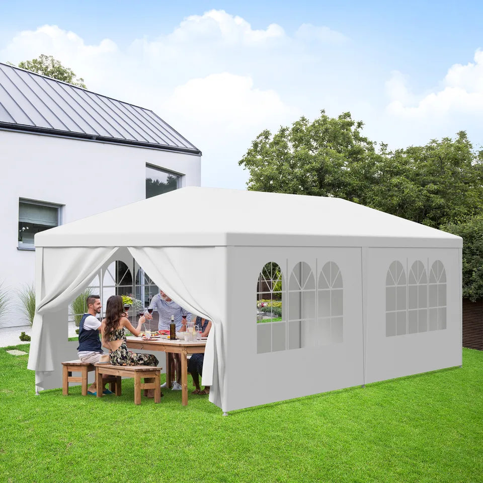 Gazebo da Giardino per Feste 10 x 20' con 6 Pannelli Laterali