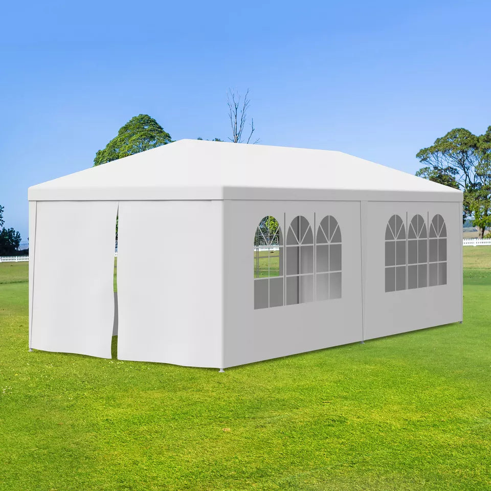 Gazebo da Giardino per Feste 10 x 20' con 6 Pannelli Laterali